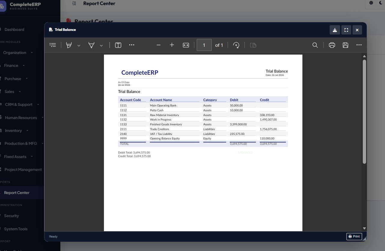 CompleteERP Analytics